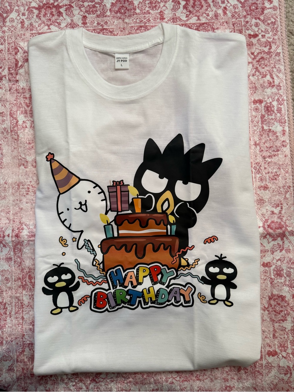 Birthday Character Graphic Tee - White